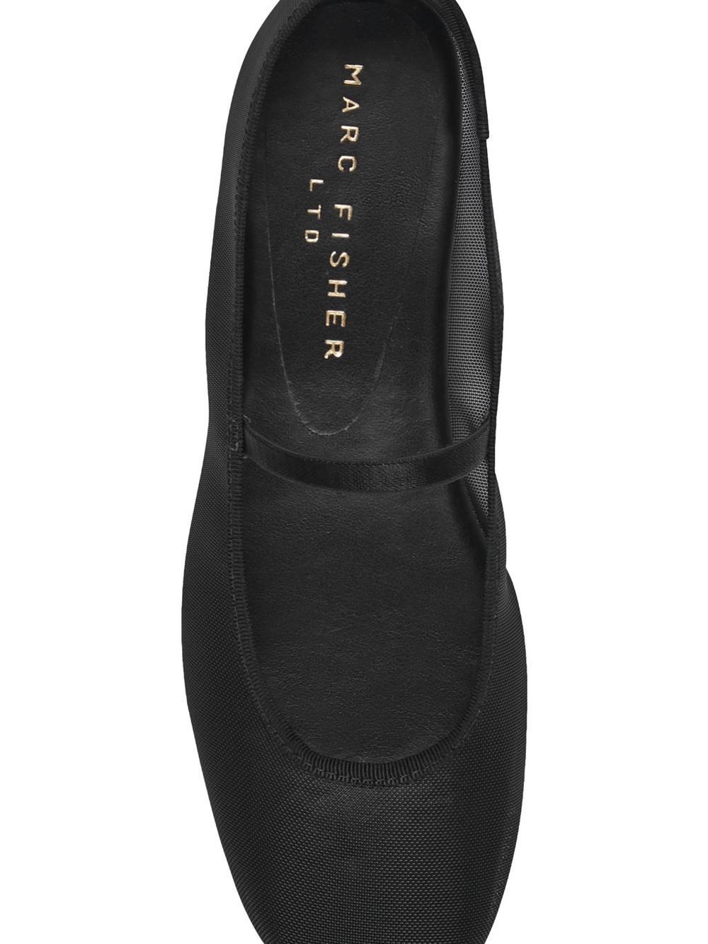 Marc Fisher Black Mesh Mary Jane Ballet Flat 8.5